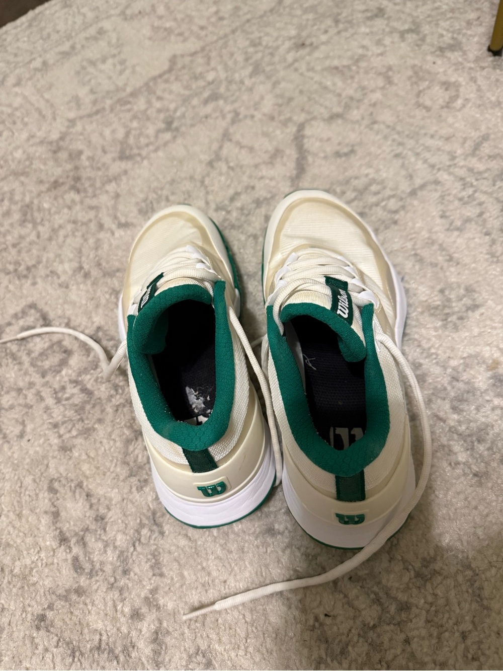 Wilson White and Green Athletic Sneakers - (Brand: )